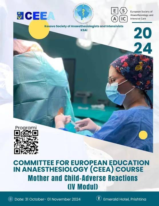 Committee for European Education in Anaesthesiology (CEEA) Course “Mother and Child – Adverse Reactions” (IV Module) – imazhi 1