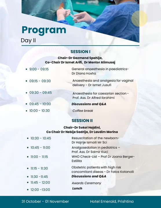 Committee for European Education in Anaesthesiology (CEEA) Course “Mother and Child – Adverse Reactions” (IV Module) – imazhi 5