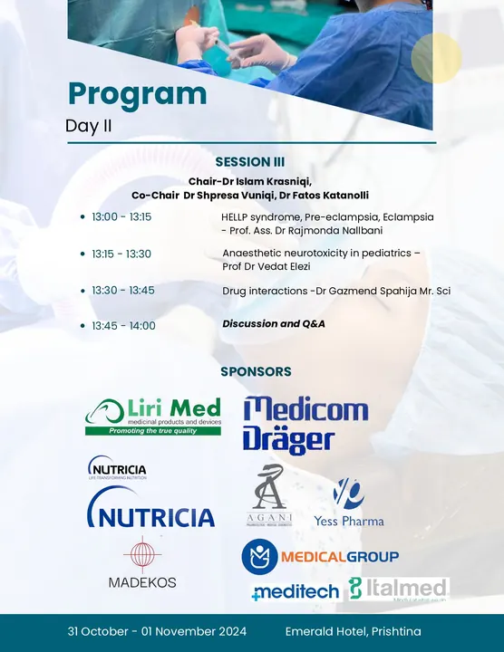 Committee for European Education in Anaesthesiology (CEEA) Course “Mother and Child – Adverse Reactions” (IV Module) – imazhi 6