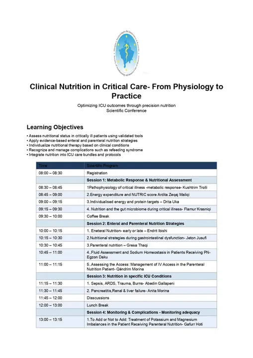 Clinical Nutrition in Intensive Care – imazhi 2